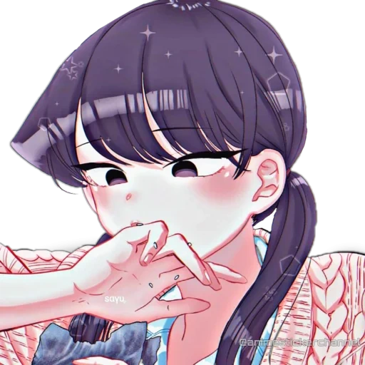 figura, animación linda, chica de animación, chica de animación, animación komi san wa komyushou desu