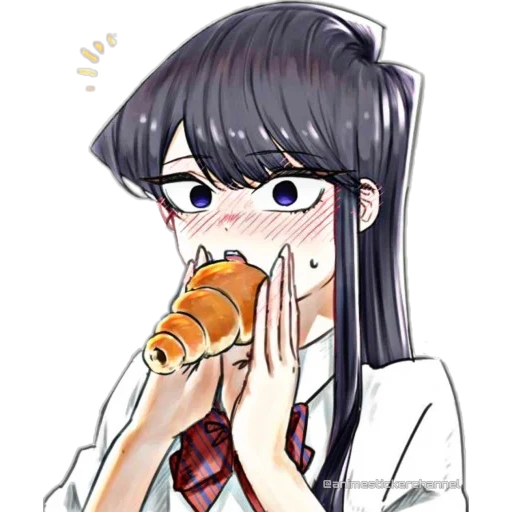 animação, figura, shouko komi, animação de xiaomei, animação komi san wa komyushou desu