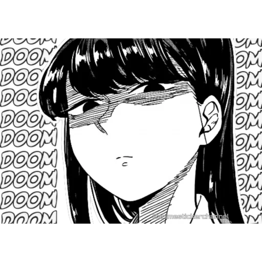 picture, komi san, anime characters, komi san wa komyushou desu anime, komi-san wa komyushou desu komi-san problems communication