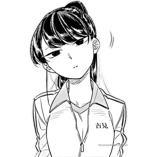 anime girl, gadis komik, anime kermit saint, komyushou desu, komi san wa komyushou desu anime