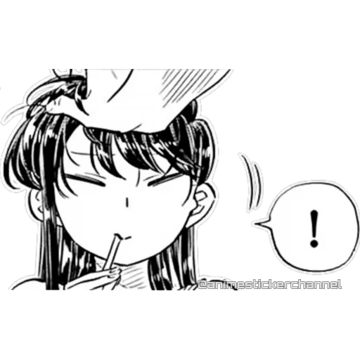 komi san, creatividad de animación, diálogo cómico, personajes cómicos, komi sang acariciando la cabeza