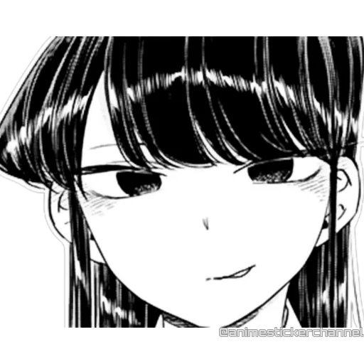 рисунок, человек, komi shouko, манга марине сан, shouko komi манга