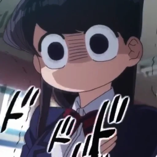 komi, animation, anime, figure, cartoon characters