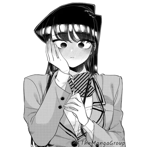 picture, komi san, anime drawings, shouko komi manga, komi canon comunicate anime