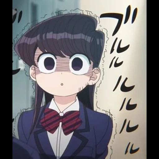 anime, figure, komi san, shinji ikari, anime de komi san wa komyushou desu