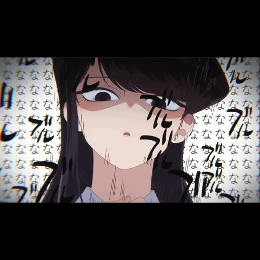 anime, animación, figura, komi san, papel de animación