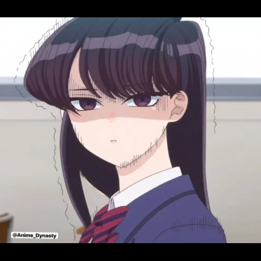 animação, komi san, komi shouko, menina anime, menina anime