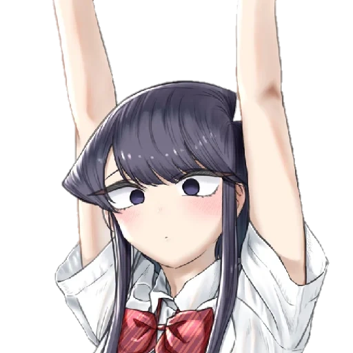 komi, shouko komi, anime girl, fille de bande dessinée en mouvement, anime de komi san wa komyushou desu