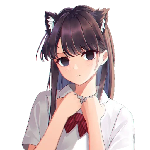 shouko komi, anime girl, komi san neko, anime girl, anime de komi san wa komyushou desu