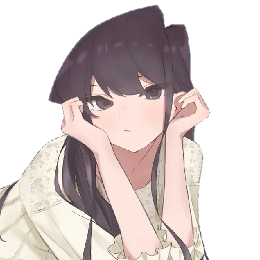 figure, cartoon character, cartoon girl, anime girl character, komi san wa komyushou desu anime