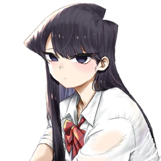 caucaso, la figura, komi shouko, anime girl, pittura anime girl