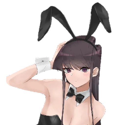 art de l'anime, anime girl, lapin sacré de komi, girl anime character