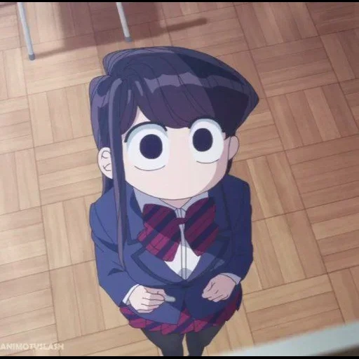 papel de parede anime, animação engraçada, komyushou desu, personagem de anime, komi san wa komyushou