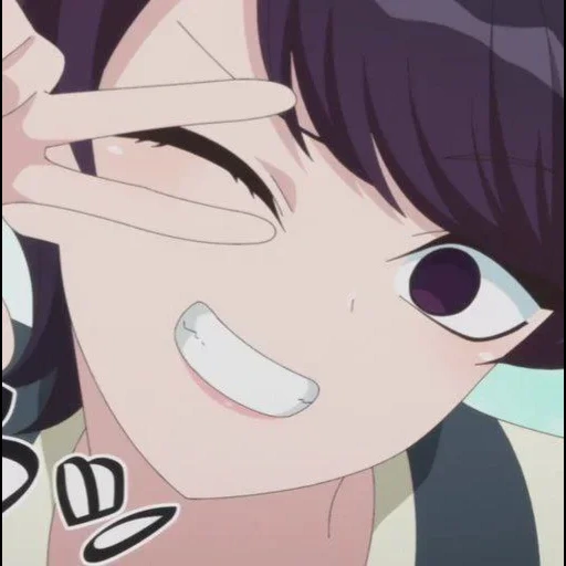 animação, komi san, medo de anime, personagem de anime