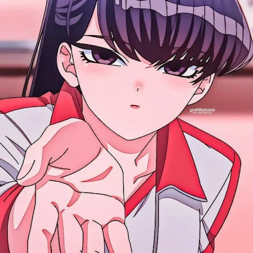 komi san, anime girl, personnages d'anime, the beach talk, komi cant communicate