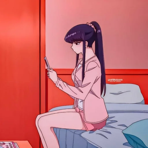 anime, komi san, anime girl, personaggio di anime