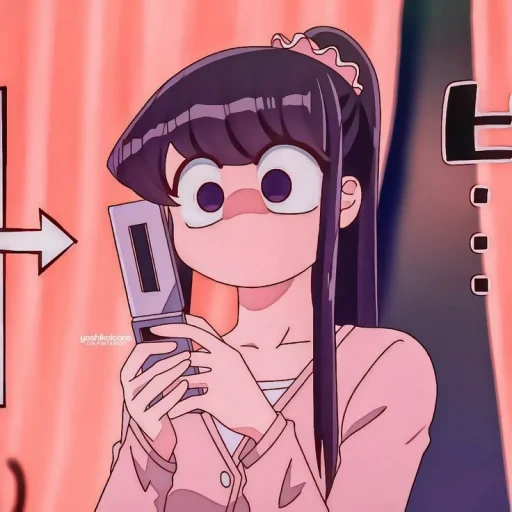 la figura, komi san, anime girl, komyushou desu