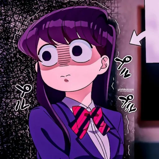 komi, anime, picture, anime moments, anime characters