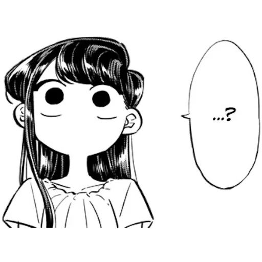 manga, picture, anime drawings, anime girl, komi san chibi