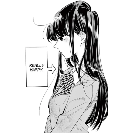 figure, anime girl, comic girl, komi san manga, anime fille manga