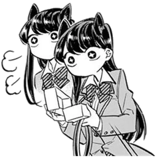 caricatures, figure, komi san, komi, comi san jojo