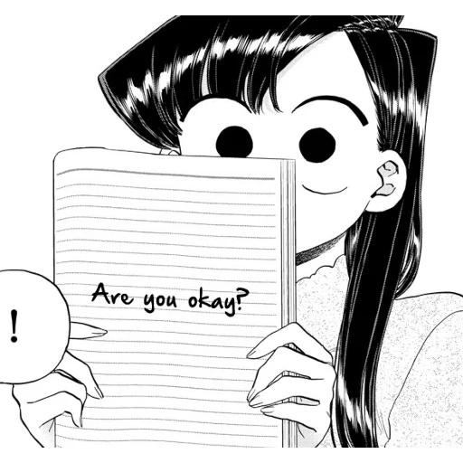 pacchetto, manga, immagine, ragazza anime, manga komi san