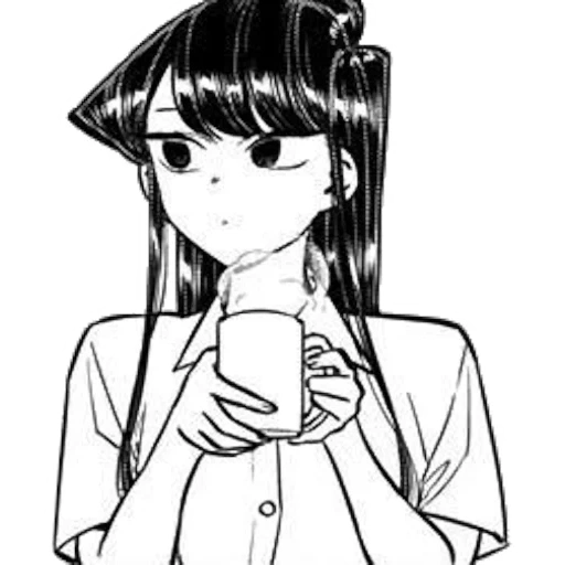 idéias de anime, desenhos de anime, manga shouko komi, mangá komi san arta, anime desenhos fofos