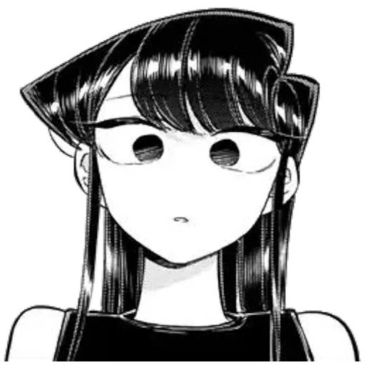 figura, komi san, manga de animación, imagen de animación, pintura de niña de animación