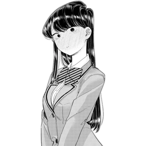 рисунок, komi shouko, коми сан манга, аниме девушки манга, komi san wa komyushou desu аниме