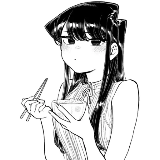 komi san, imagen de animación, patrón de chica de animación, pintura de niña de animación, animación komi san wa komyushou desu