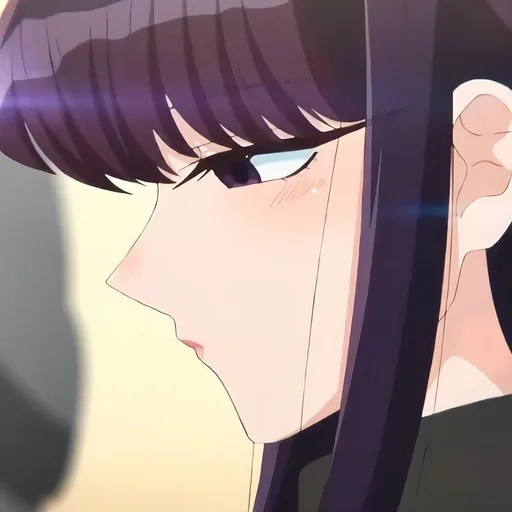 animação, anime, komi san, menina anime, papel de animação