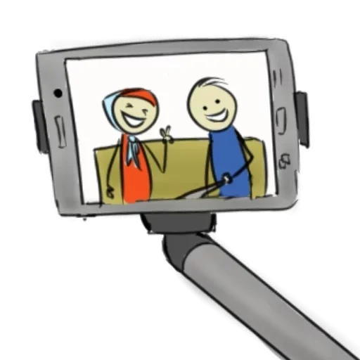 autoscatto, televisione, illustrazione selfie, fa un disegno selfie, icona vettoriale di monopolina