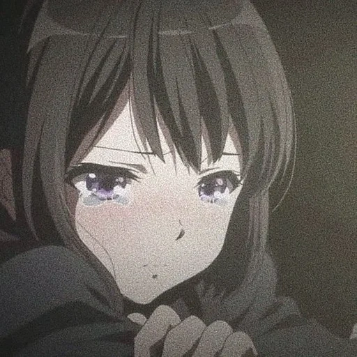 chorando, menina anime, animação triste, dia 2d chorando yuri, menina de anime triste