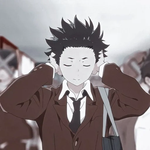 shoya ishid, anime ideas, the shape of the voice, silent voice, form of voice crosses of faces