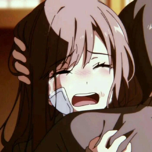 anime, picture, sad anime, the anime of the art is sad, anime cries a girl