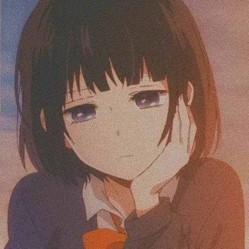 anime girls, sad anime, hanabi yasuraok, hanabi yasuraoka sad, sad girl anime