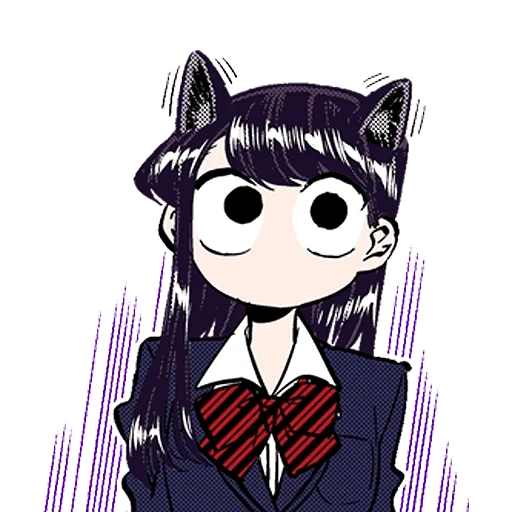 komi mt, komi sang ushkami, cartoon cute pattern