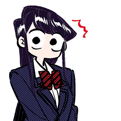 komi san, montanha komi, komi st chibi, papel de animação