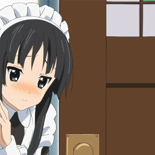 akiyama mio, field maid, maid cartoon, anime peeking, sore ga seiyuu animation