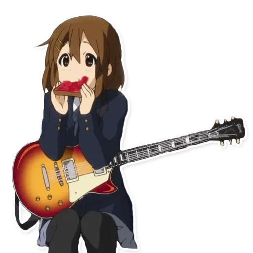 picture, aki toyosaki, hirasawa yui, yui hirasawa guitar