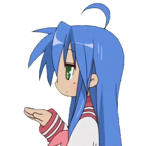lucky star, konata is amazing, anime characters, stickers lucky star, anime with a transparent background