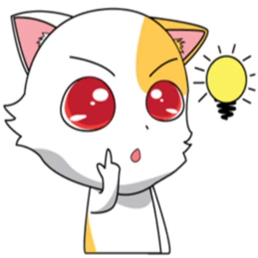 cat, chibi cats, anime smiles, cute cats, katiki kavai