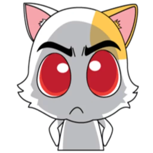 dizoff, mangle fnaf, mangle head, a cat without a background