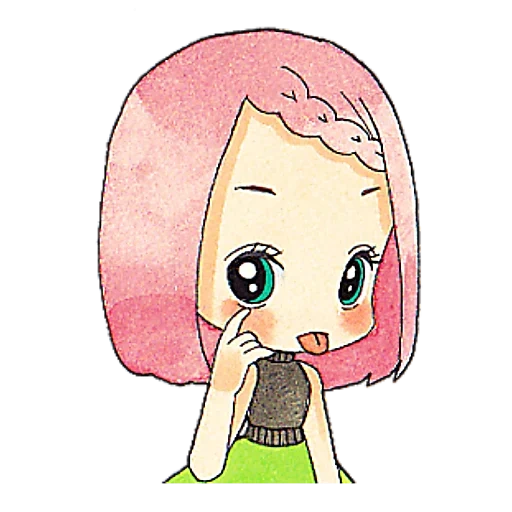 clipart, dessins d'anime, chibi sakura haruno, les dessins d'anime sont mignons, sakura haruno chibi art