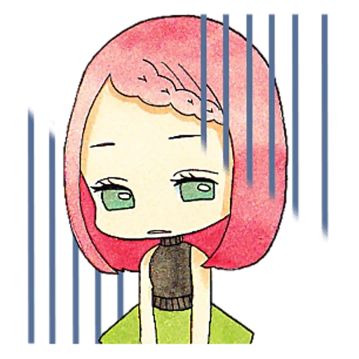 figure, cartoon pattern, cartoon character, chibi cherry blossom spring field, kawai haruno sakura