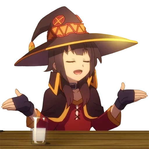 мегумин, шляпа мегумин, коносуба ова 2, megumin konosuba, коносуба мегумин