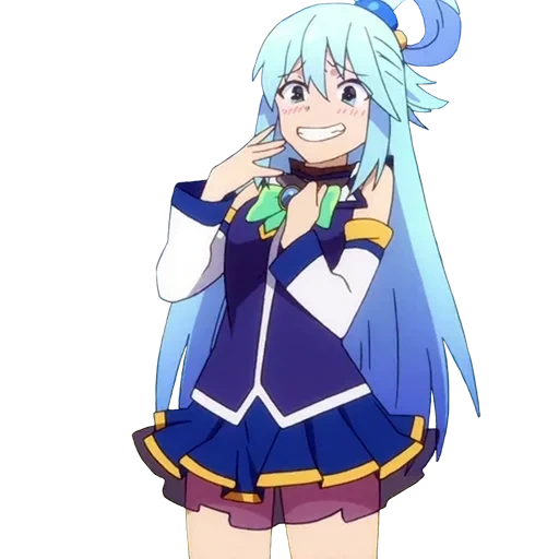 aqua konosoba, konosuba, personajes de konosoba, anime wild water, aqua konosoba se ríe