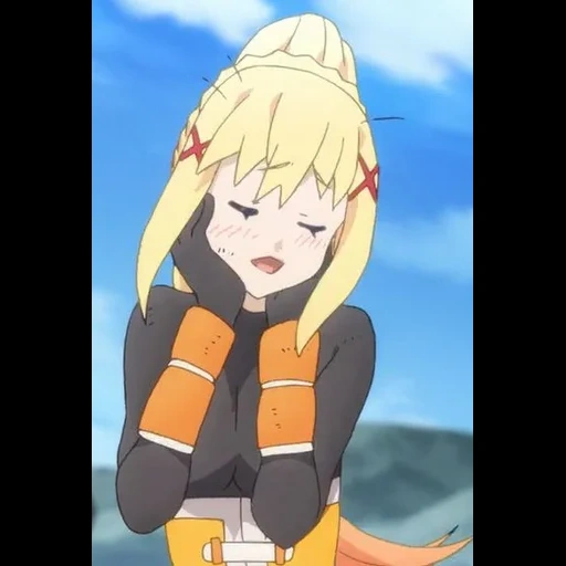 konosuba, konosuba darkness, darkness konosuba 18, sacerdotessa serena konosuba, konosuba darkness aura