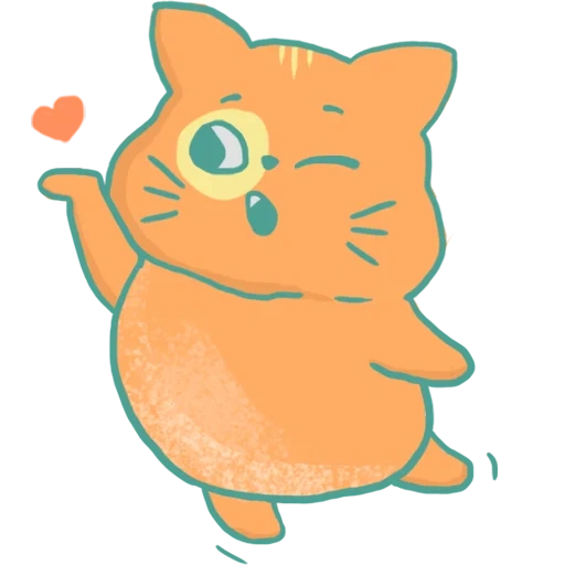 tigre persa, gato de desenho animado suave, pistola de oranos laranja de gatinho de desenho animado