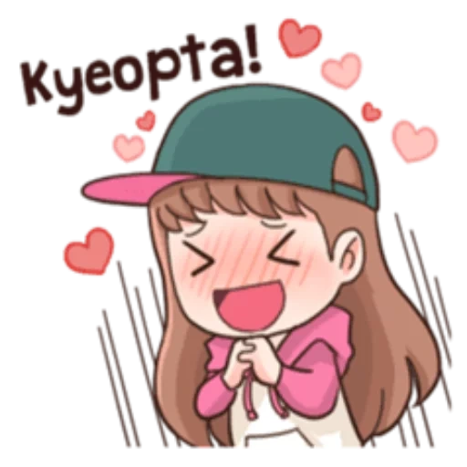 chibi, anime, emoji korea, watsap korea selatan, kpop lucu korea